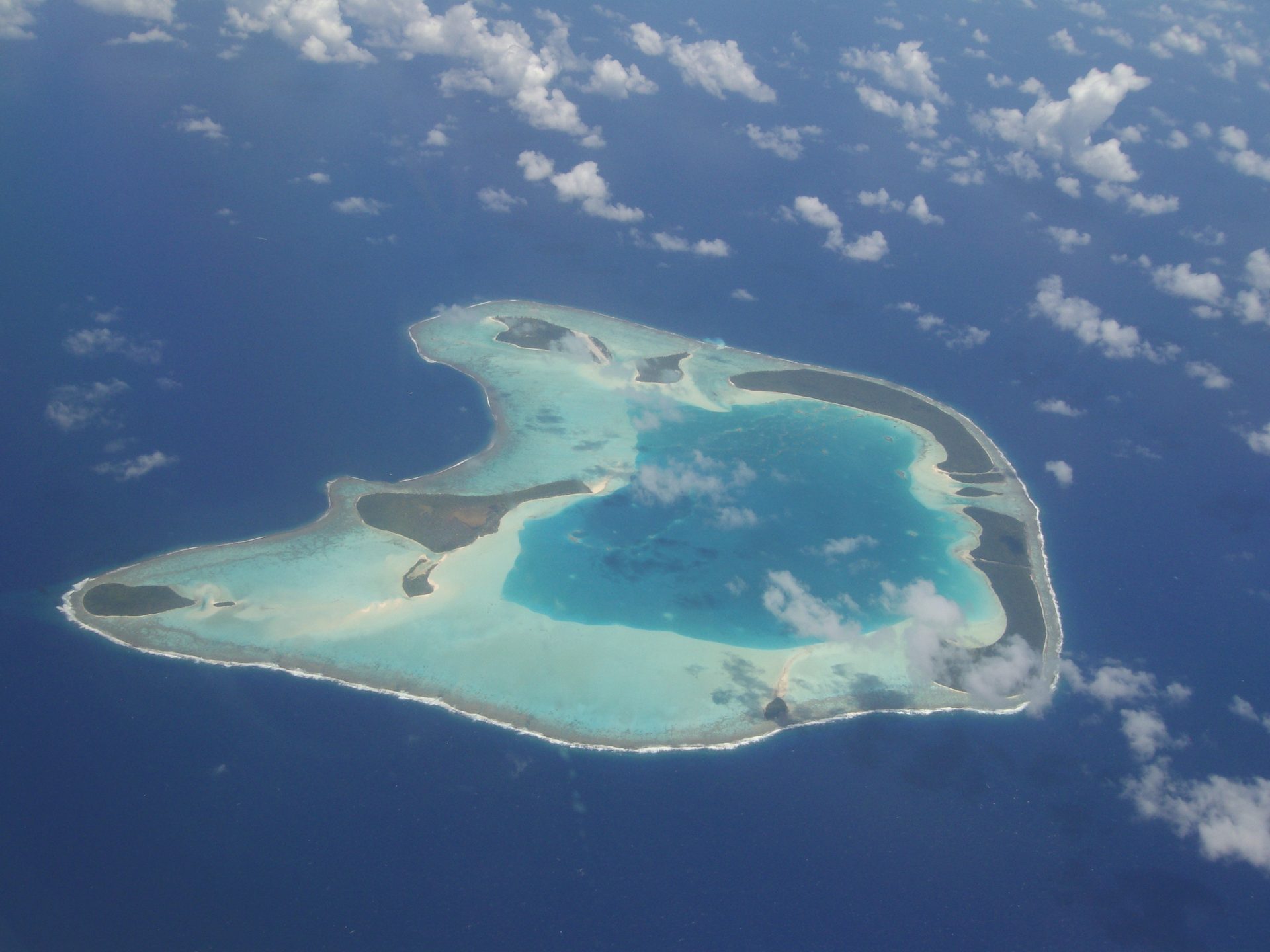 An atoll from the air