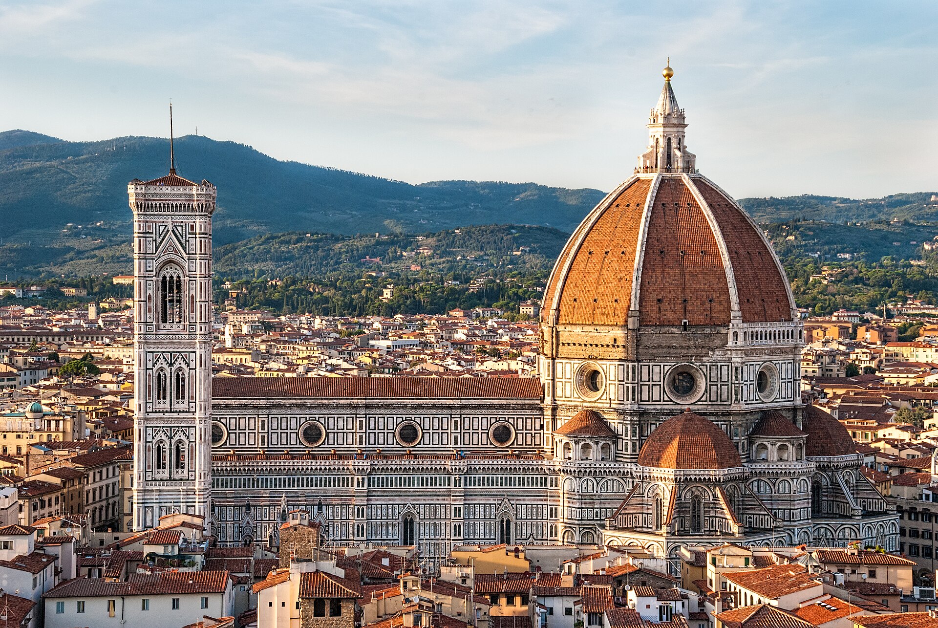 Florence Cathedral dome rising above the terracotta rooftops
