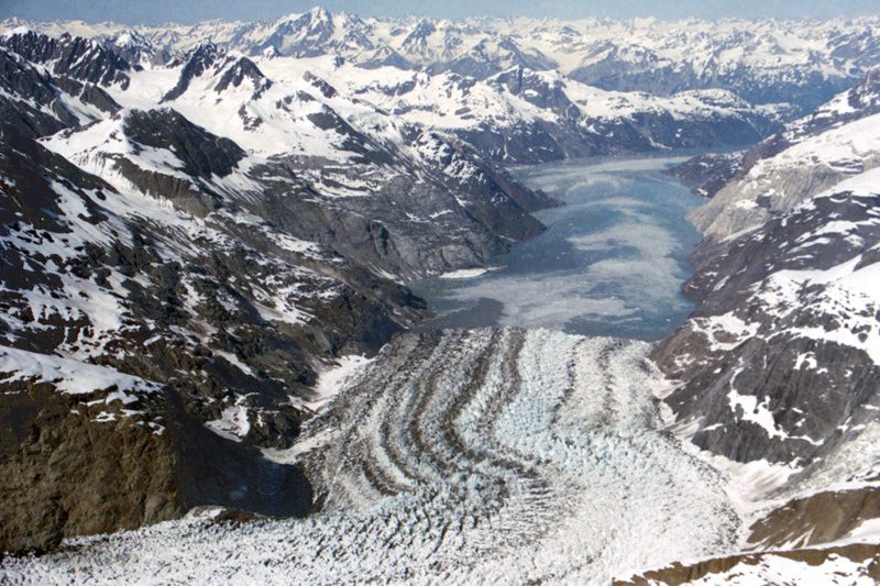 A tidewater glacier in Glacier Bay