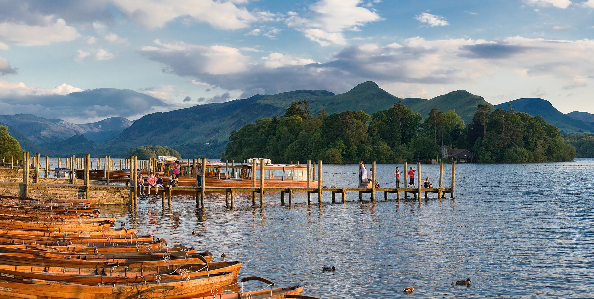 A lake surrounded by fells in the Lake District