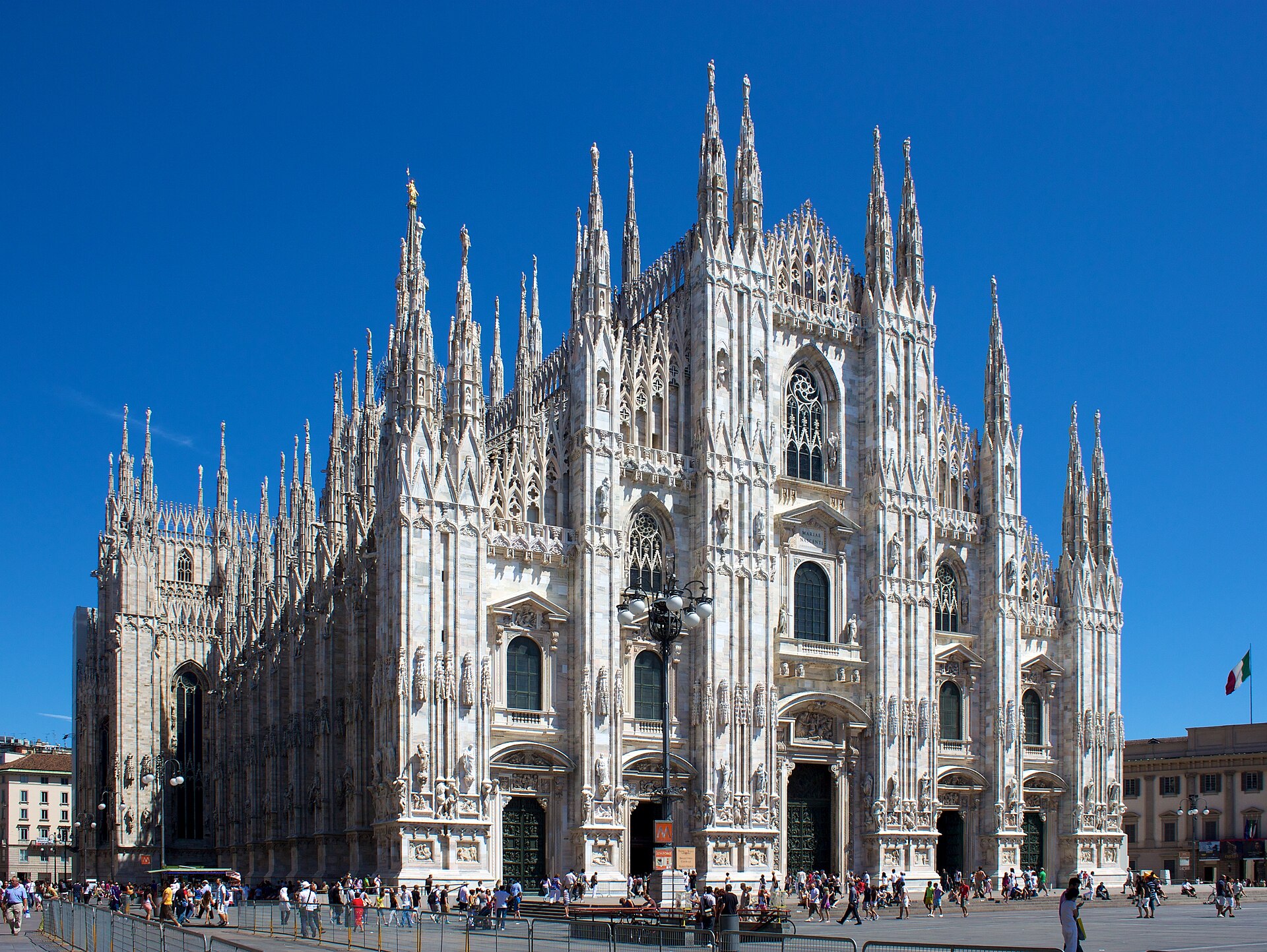 Milan Cathedral's gothic spires against the sky