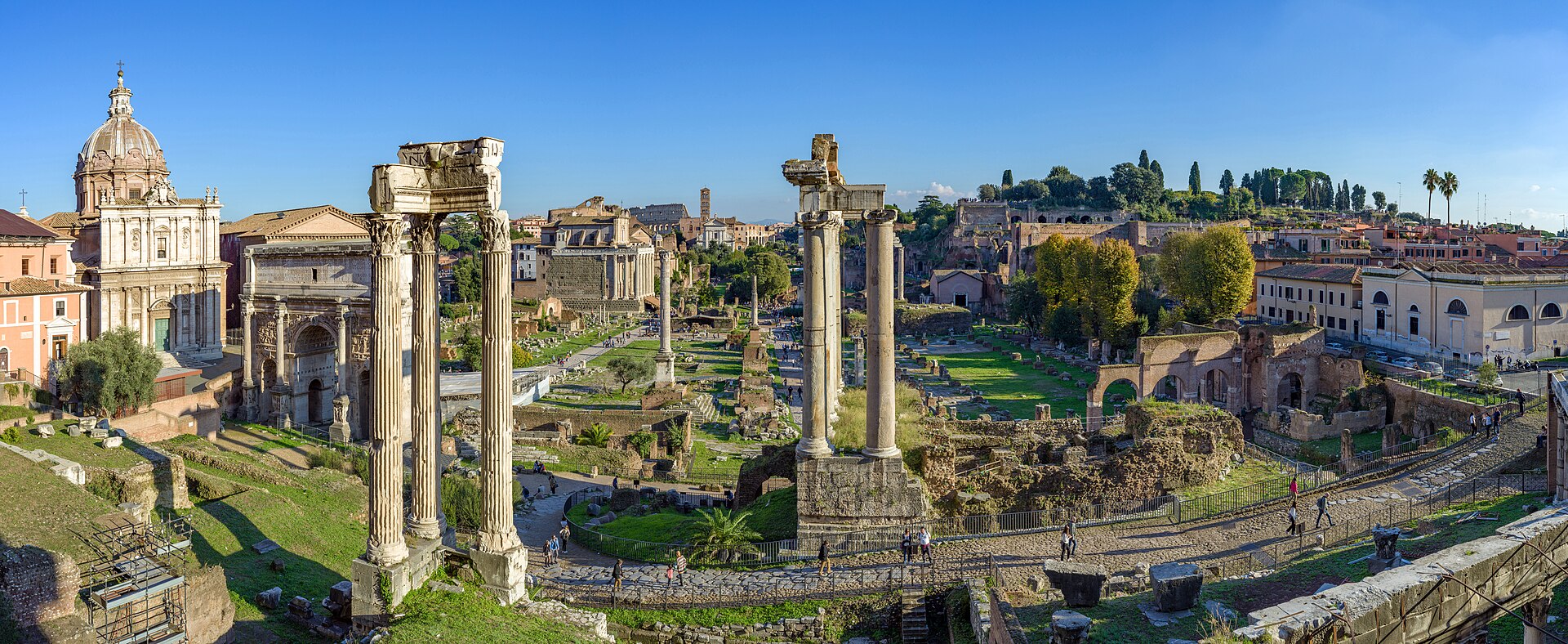 The Roman Forum with ancient columns and ruins